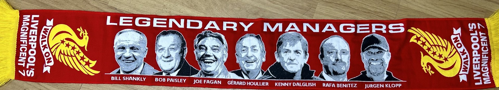 Pre order Legendary managers scarf for delivery in around 14 days